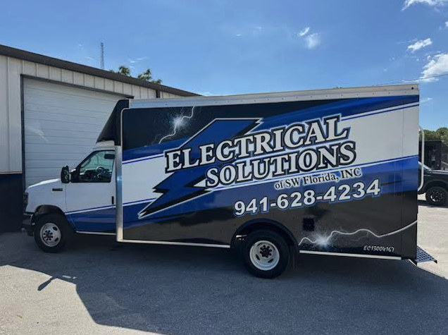 Electrical Solutions branded box truck